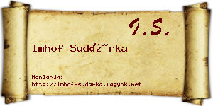 Imhof Sudárka névjegykártya